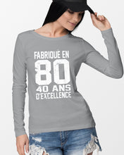 Load image into Gallery viewer, Fabrique En 80 40 Ans D'Excellence Custom Design Gift For Friends Unisex Long Sleeve
