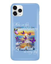 Load image into Gallery viewer, Butterfly Sunset On Beach Those We Love Don't Go Away Gift For Lover Phone case
