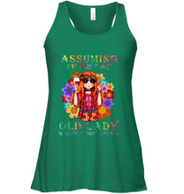 Load image into Gallery viewer, I Am Just An Old Lady Was Your First Mistake Hippie Ladies Flowy Tank
