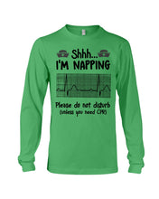 Load image into Gallery viewer, Cute Coffee Cup Shh I’m Napping Please Do Not Disturb Gift For Nurse Unisex Long Sleeve
