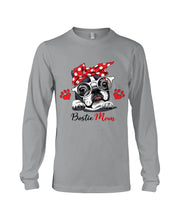 Load image into Gallery viewer, Boston Terrier With White Glasses Love Mom Gift For Dog Lovers Unisex Long Sleeve
