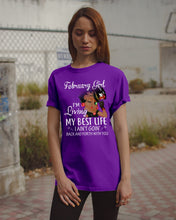 Load image into Gallery viewer, Betty Boop February Girl Living My Best Life Birthday Meaningful Gift Guys Tee
