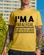 Load image into Gallery viewer, I'm A Paralegal   Special Unique  Custom Design Guys Tee
