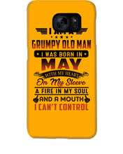 Load image into Gallery viewer, I'm A Grumpy Old Man I Was Born In May With My Heart Phone case
