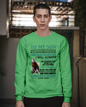 Load image into Gallery viewer, Look Right Beside You Eagle Mom Gift For Son Sweatshirt
