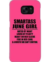 Load image into Gallery viewer, Birthday Gift For Smartass June GirlHeart On Her Sleeve Phone case
