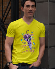Load image into Gallery viewer, Butterflies Find Joy In The Journey Gift For Daughter Guys V-Neck
