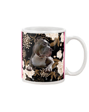 Load image into Gallery viewer, Gift For Dog Lovers Pitbull Bright Peonies Mug
