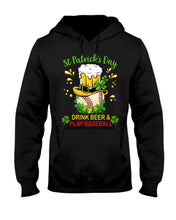 Load image into Gallery viewer, Baseball Drink Beer Day St Patrick's Day Gift For Baseball Lovers Hoodie
