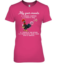 Load image into Gallery viewer, I Need Coffee A Nap A Vacation Duct Tape Hope And A Showel Ladies Tee
