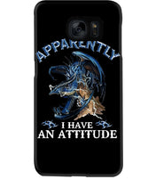 Load image into Gallery viewer, Apparently I Have An Attitude Blue Dragon Phone case
