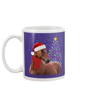 Load image into Gallery viewer, Cute Horse With Santa Hat Lovely Christmas Tree Gift For Horse Lovers Mug
