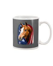 Load image into Gallery viewer, Horse Covered Into USA Flag Meaningful Gift For Men Mug
