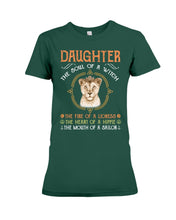 Load image into Gallery viewer, Daughter The Soul Of Witch The Fire Of Lioness Ladies Tee

