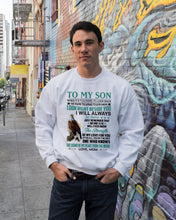 Load image into Gallery viewer, Look Right Beside You Eagle Mom Gift For Son Sweatshirt
