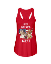 Load image into Gallery viewer, Keep America Great Yorkshire Terrier Gift For Dog Lovers Ladies Flowy Tank

