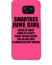 Load image into Gallery viewer, Birthday Gift For Smartass June GirlHeart On Her Sleeve Phone case

