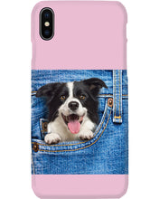 Load image into Gallery viewer, Border Collie In Denim Pocket Gift For Dog Lovers Phone case
