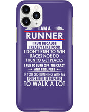 Load image into Gallery viewer, I Am A Runner I Run Because I Really Like Food Custom Design Phone case
