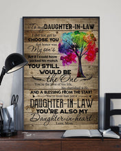 Load image into Gallery viewer, Colorful Tree  Gift For Daughter-in-law My Daughter In Heart   Custom Design Vertical Poster
