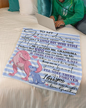 Load image into Gallery viewer, Gift Fo Grandson I'll Stay There Forever Special    Custom Design Fleece Blanket
