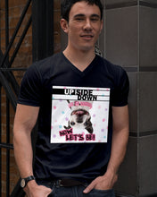 Load image into Gallery viewer, Boston Upside Down Now Let's Be Gift For Dog Lovers Guys V-Neck
