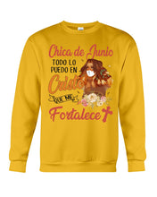 Load image into Gallery viewer, Chica De Junio Todo Lo Puedo En Cristo Que Me Fortalece Sweatshirt
