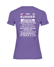 Load image into Gallery viewer, I Am A Runner I Run Because I Really Like Food Custom Design Ladies Tee
