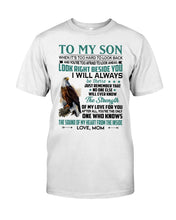 Load image into Gallery viewer, Look Right Beside You Eagle Mom Gift For Son Guys Tee
