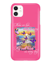 Load image into Gallery viewer, Butterfly Sunset On Beach Those We Love Don't Go Away Gift For Lover Phone case
