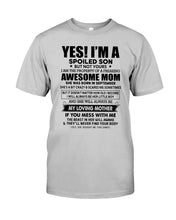 Load image into Gallery viewer, A Spoiled Son Of     September Freaking Awesome Mom For Birthday Gift Guys Tee
