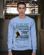 Load image into Gallery viewer, Look Right Beside You Eagle Mom Gift For Son Sweatshirt
