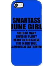 Load image into Gallery viewer, Birthday Gift For Smartass June GirlHeart On Her Sleeve Phone case
