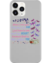 Load image into Gallery viewer, Butterflies When I Miss You I Just Have To Look Inside My Heart Gift For Lover Phone case
