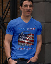 Load image into Gallery viewer, Eagle American Pride Spirit Of America Gift For American People Guys V-Neck
