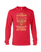 Load image into Gallery viewer, Birthday Meaningful Gift Las Levendas Nacen En Octubre Unisex Long Sleeve
