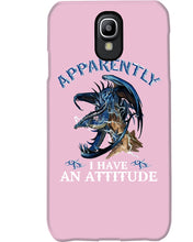 Load image into Gallery viewer, Apparently I Have An Attitude Blue Dragon Phone case

