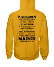 Load image into Gallery viewer, March Old Man Has Fought A Thousand Battles Trending For Birthday Gift Hoodie
