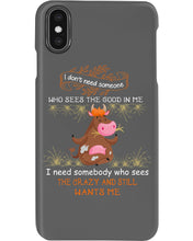 Load image into Gallery viewer, Cow I Need Somebody Who Sees The Crazy And Still Wants Me Phone case
