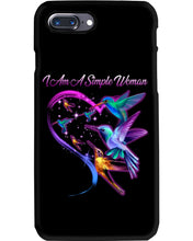 Load image into Gallery viewer, Hummingbirds Heart Shaped I Am A Simple Woman Gift For Mom Phone case
