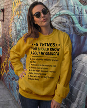 Load image into Gallery viewer, 5 Things You Should Know About My October      Grandpa For Birthday Gift Sweatshirt
