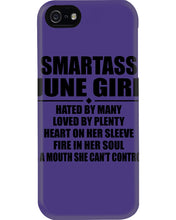 Load image into Gallery viewer, Birthday Gift For Smartass June GirlHeart On Her Sleeve Phone case
