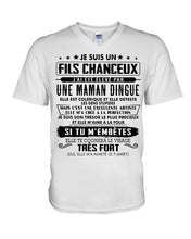 Load image into Gallery viewer, Je Suis Un Fils Chanceux Birthday Gift For Men Guys V-Neck
