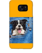 Load image into Gallery viewer, Border Collie In Denim Pocket Gift For Dog Lovers Phone case
