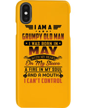 Load image into Gallery viewer, I'm A Grumpy Old Man I Was Born In May With My Heart Phone case
