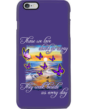 Load image into Gallery viewer, Butterfly Sunset On Beach Those We Love Don't Go Away Gift For Lover Phone case
