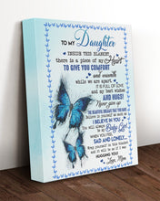 Load image into Gallery viewer, Full Of Love And My Best Wishes And Hugs Butterflies Mom Gift For Daughter Matte Canvas
