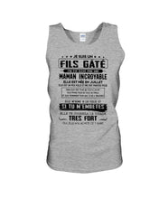 Load image into Gallery viewer, Je Suis Un Fils Gate - Maman Incroyable Elle Est Nee En Juillet Unisex Tank Top

