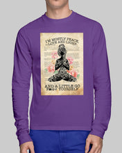 Load image into Gallery viewer, I'm Mostly Peace Love And Light Yoga Gift For Yoga Lovers Unisex Long Sleeve
