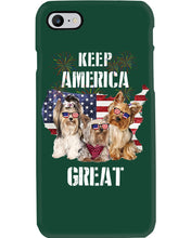 Load image into Gallery viewer, Keep America Great Yorkshire Terrier Gift For Dog Lovers Phone case
